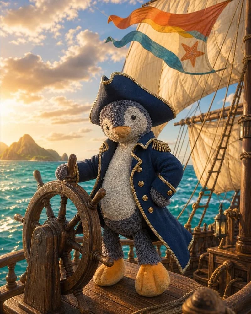 a well-loved penguin reimagined in the Pirate style